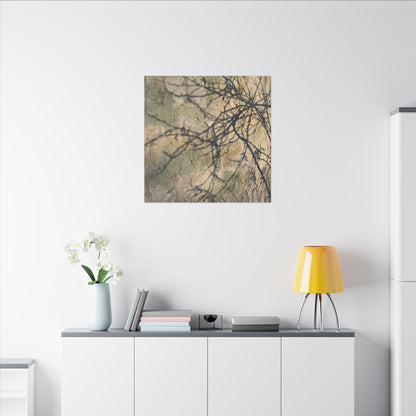 Japandi Shadow Play in Golden Hour | Texture Canvas Art