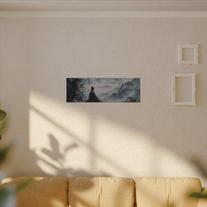 Ink Brushstroke Sumi E Canvas Art | Serene Zen Art