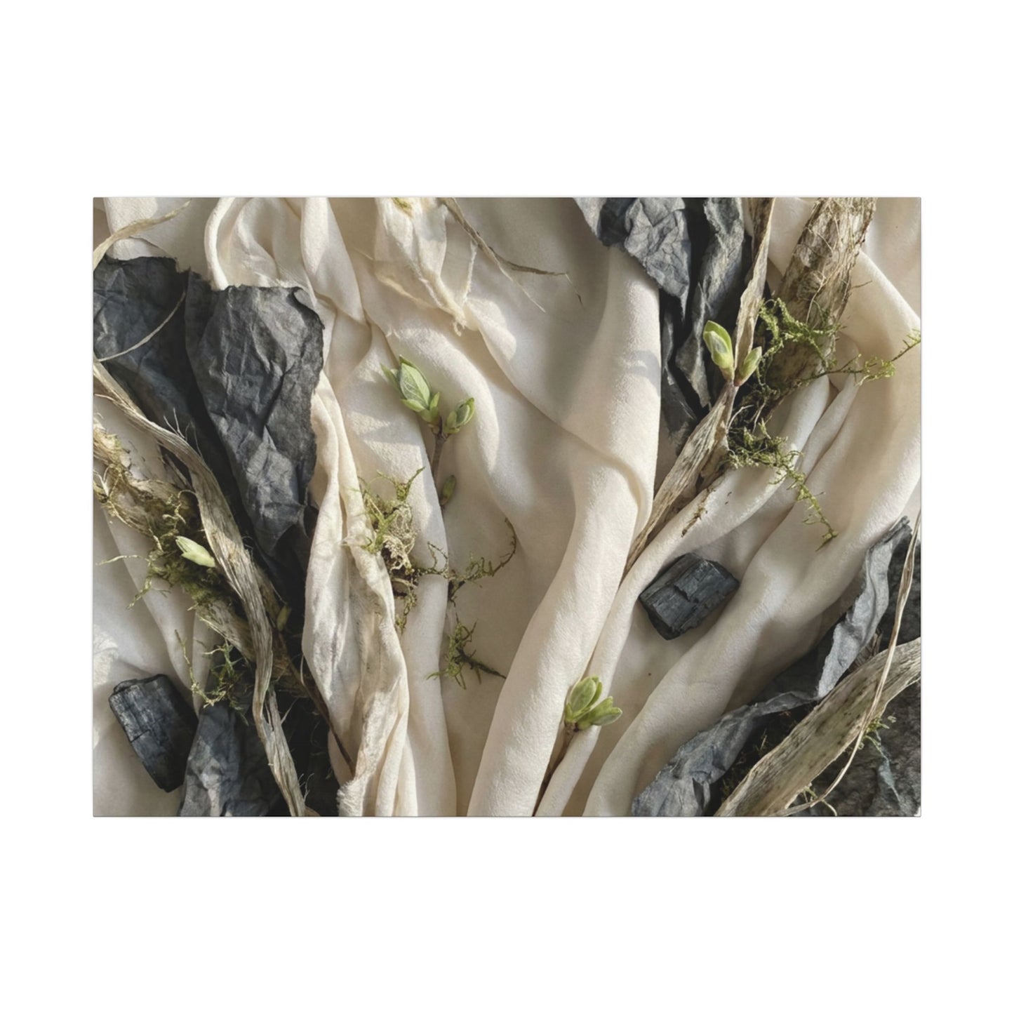 Spring Silk Drape Texture Canvas Art | Warm Decor