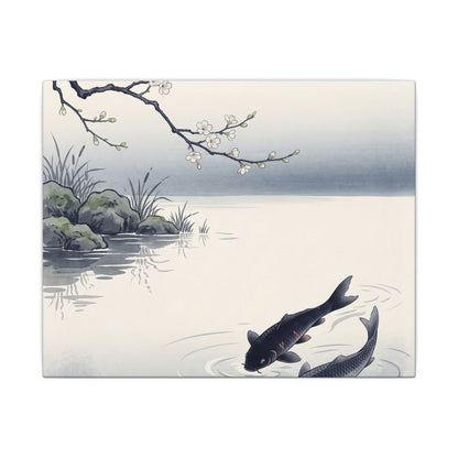 Ma Koi Pond Canvas Art - Zen Ukiyo E Inspired