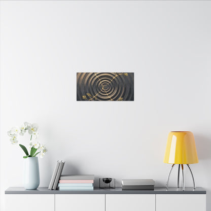 Kanso Water Ripple Canvas Art - Kintsugi Gold Vein