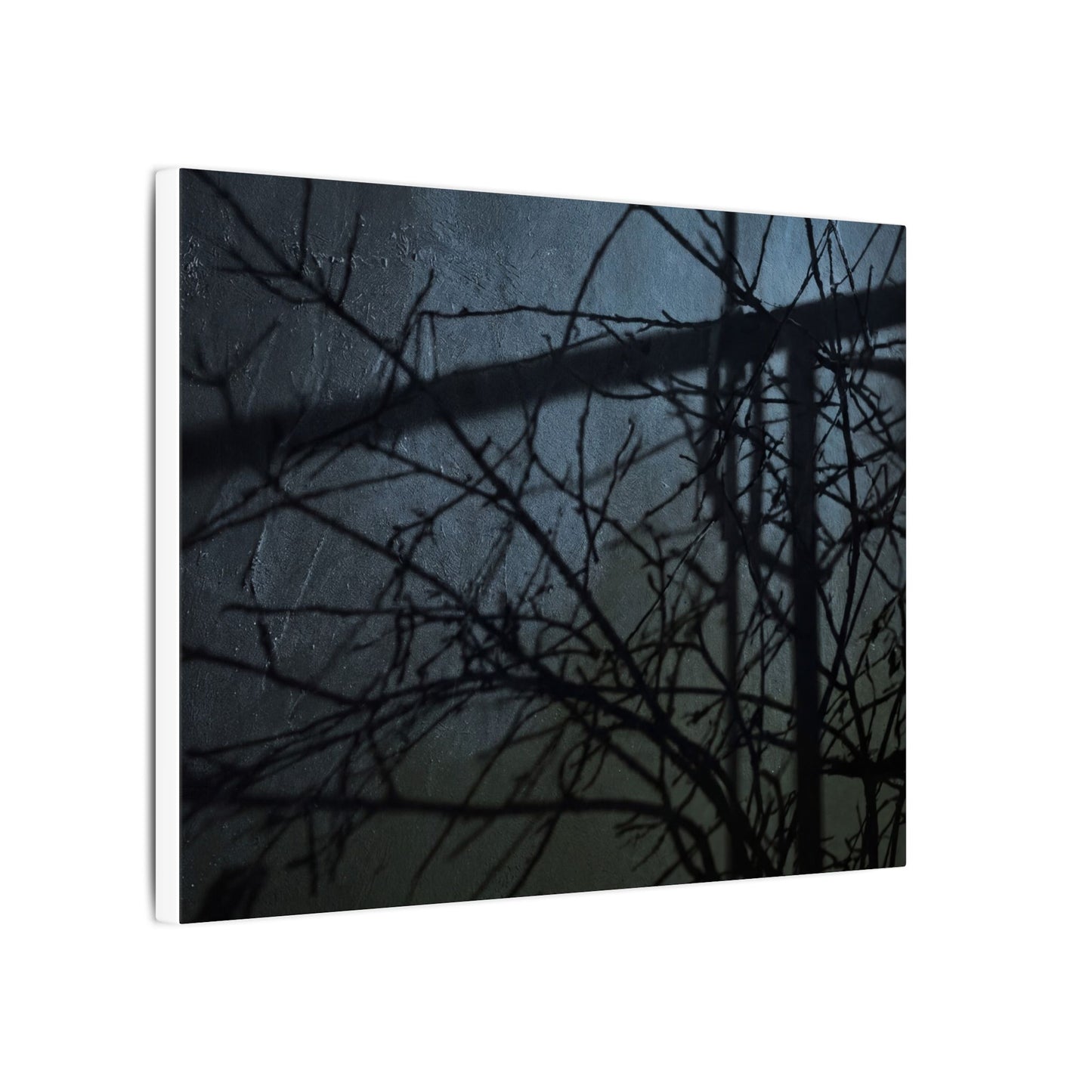 Moonlight Shadow Play Canvas Art - Dark Japandi Shibui