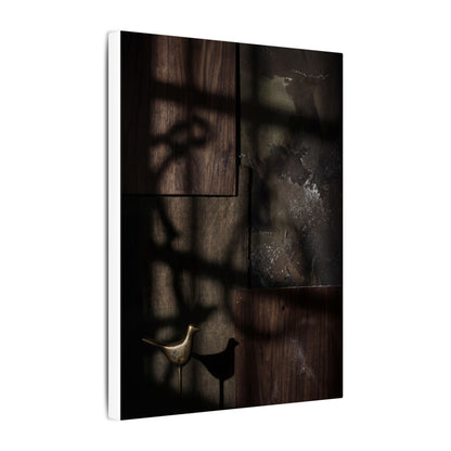 Dark Japandi Shadow Play in Candlelight | Dark Texture Canvas Art