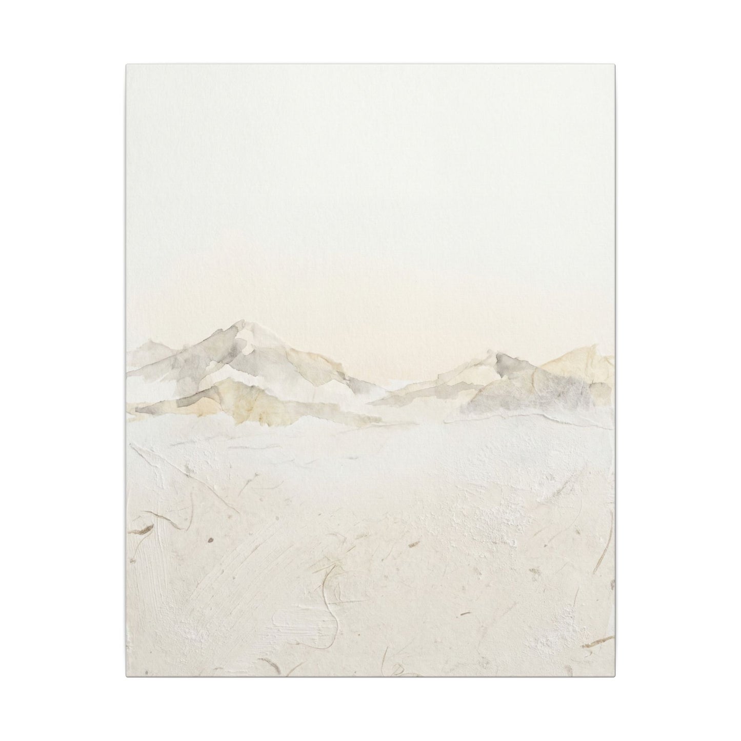 Mountain Mist Winter Canvas Art | Japandi Warm Design