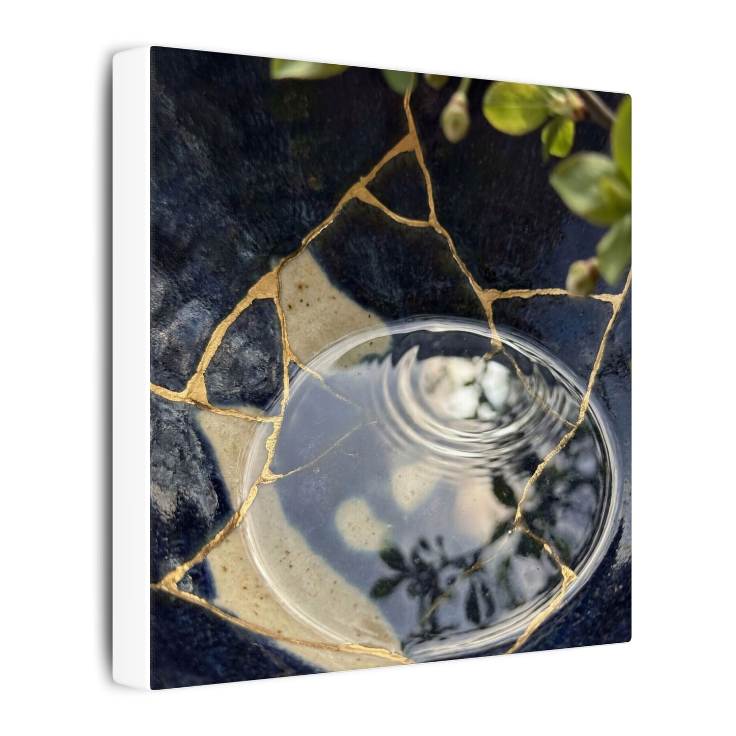 Water Ripple Spring Canvas Art | Kintsugi Beautiful Design