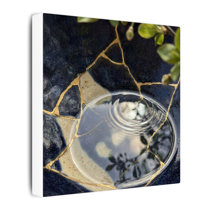 Water Ripple Spring Canvas Art | Kintsugi Beautiful Design