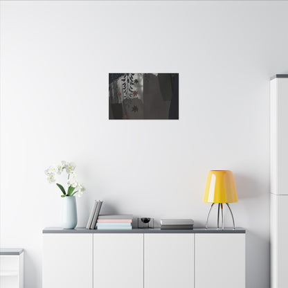 Wisteria Autumn Canvas Art | Dark Japandi Moody Design
