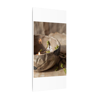 Candlelight Ceramic Bowl Canvas Art - Japandi Ma