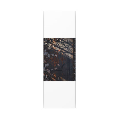 Shibui Rust Patina Canvas Art - Dark Japandi Charcoal Ink