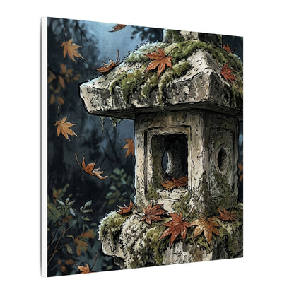 Shibui Stone Lantern Canvas Art - Japandi Minimal Line