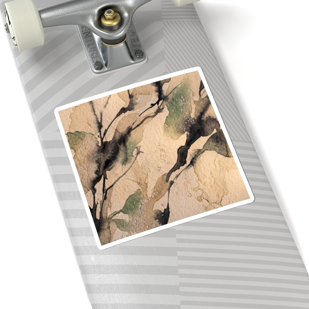 Shadow Play Winter Sticker | Japandi Warm Design Art Print