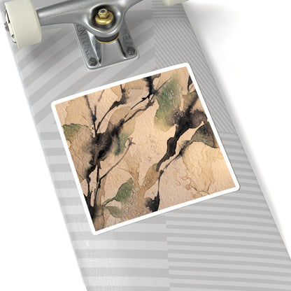 Shadow Play Winter Sticker | Japandi Warm Design Art Print