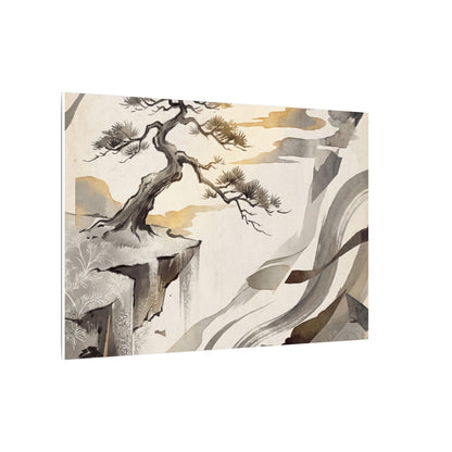 Golden Hour Pine Tree Canvas Art - Japandi Seijaku