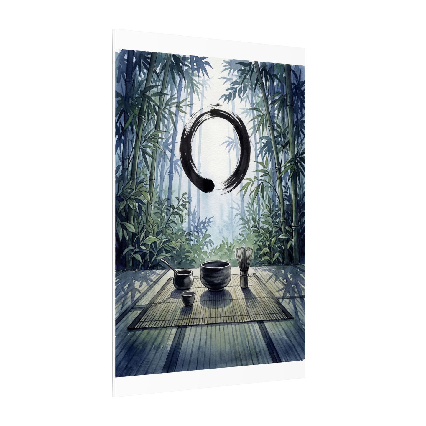 Seijaku Tea Ceremony Canvas Art - Zen Enso