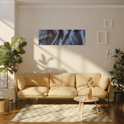 Silk Drape Winter Canvas Art | Japandi Earthy Design