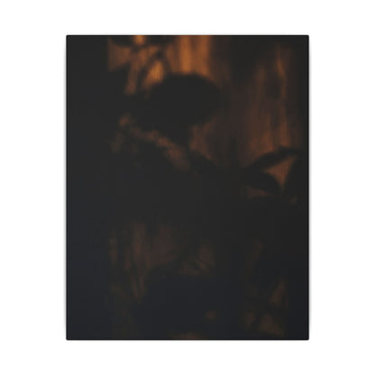 Shadow Play Summer Canvas Art | Dark Japandi Sophisticated Design