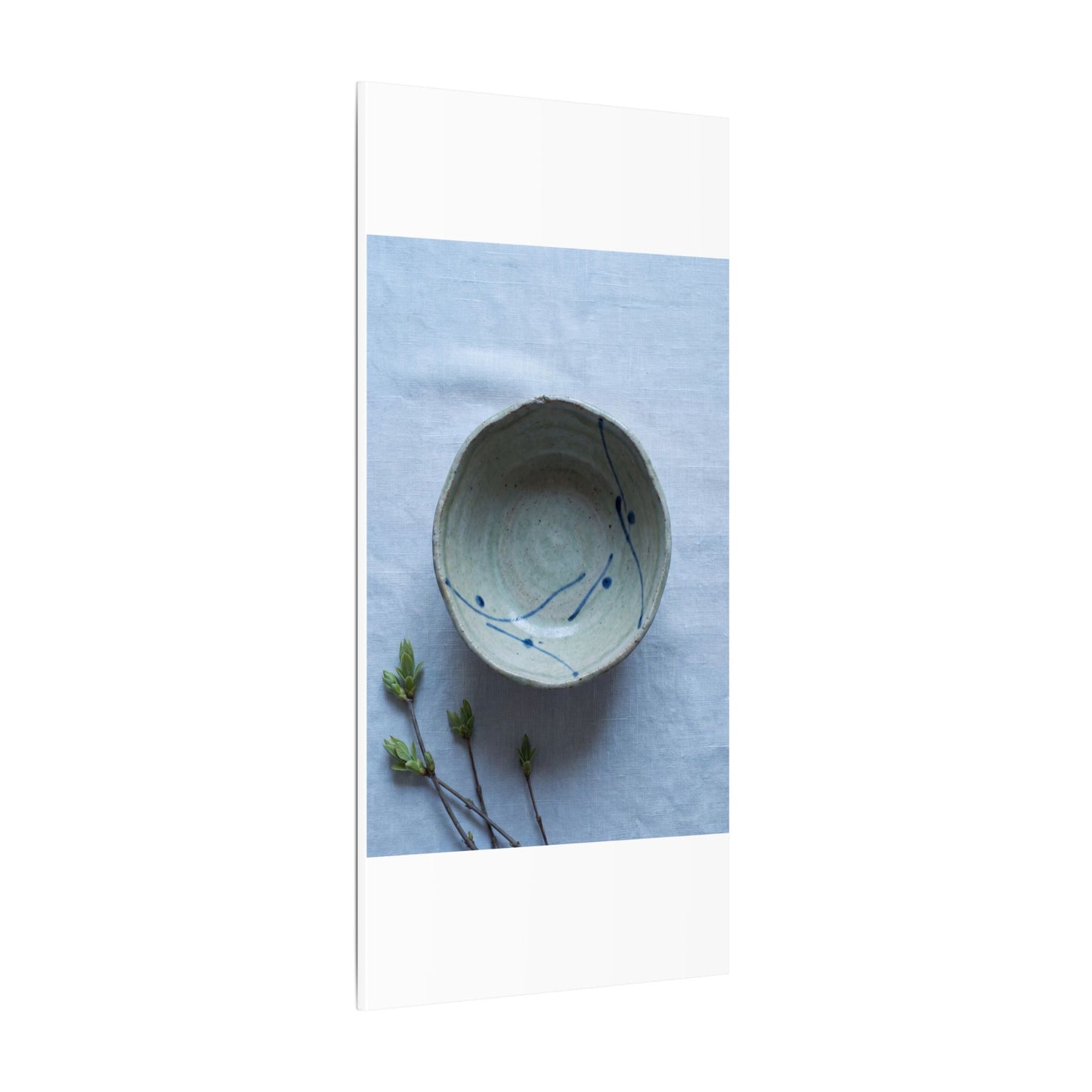 Spring Ceramic Bowl Minimal Line Canvas Art | Warm Decor