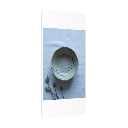 Spring Ceramic Bowl Minimal Line Canvas Art | Warm Decor