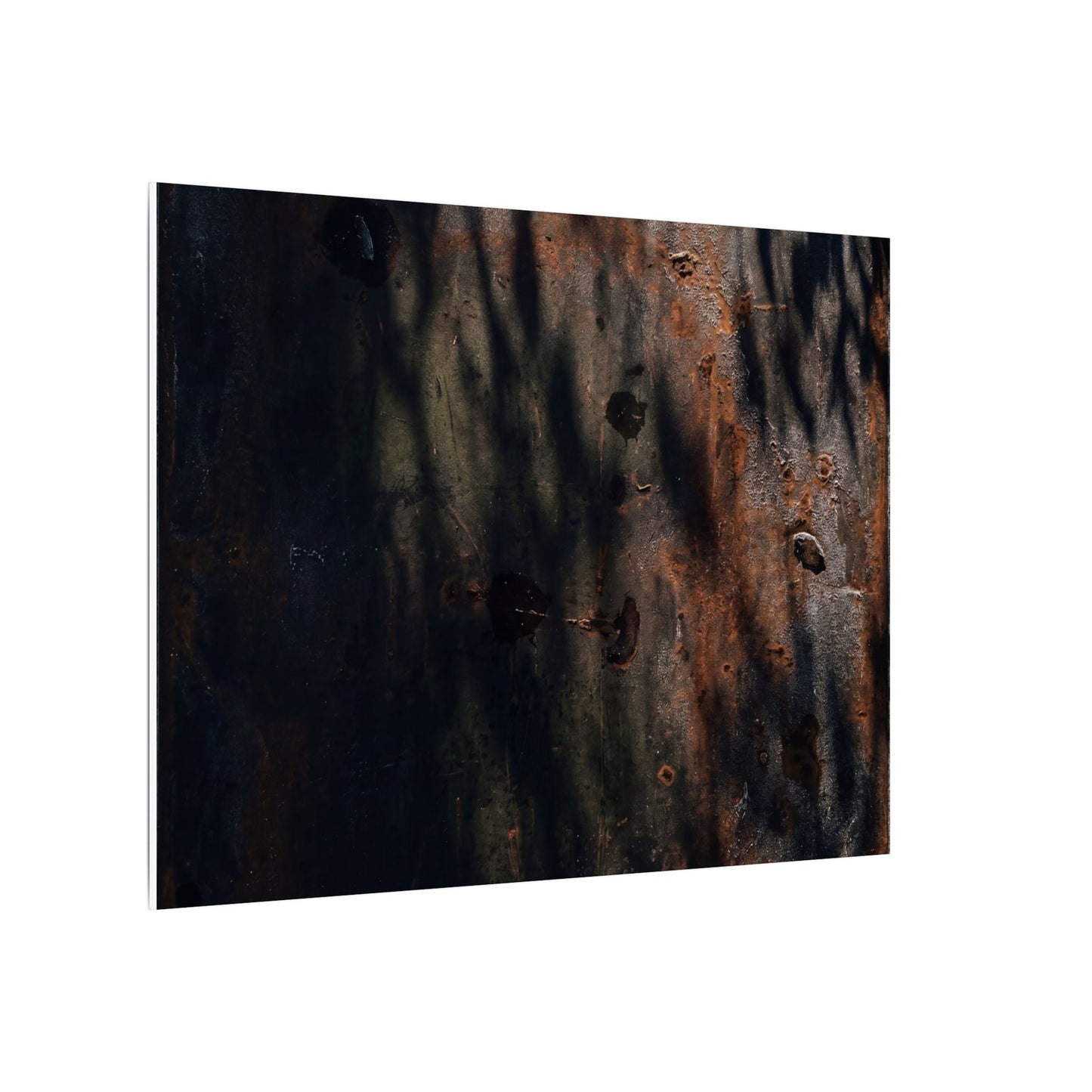 Rust Patina Shadow Zen Canvas Art | Luxurious Dark Japandi Art