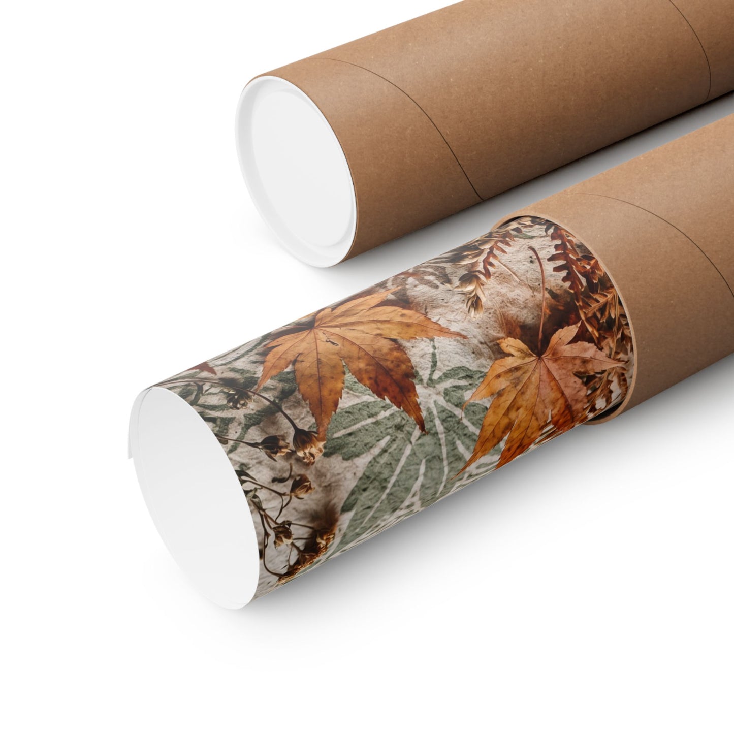 Neutral Dried Flowers Wall Art Print - Japanese Pattern Japandi