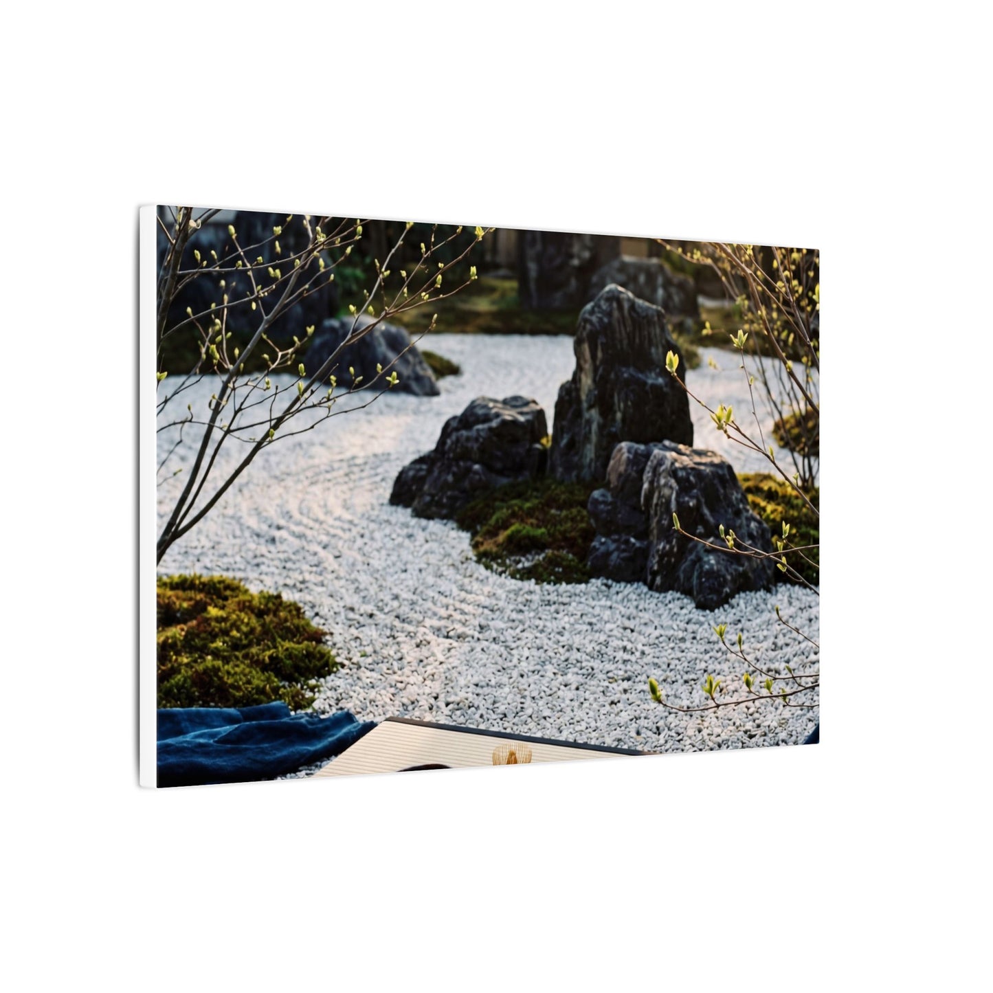 Zen Tea Ceremony in Golden Hour | Karesansui Canvas Art