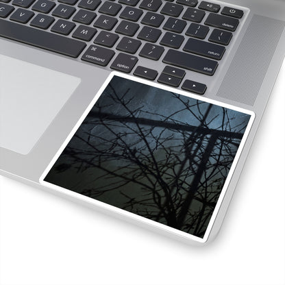 Dark Japandi Shadow Play in Moonlight | Moody Minimal Sticker