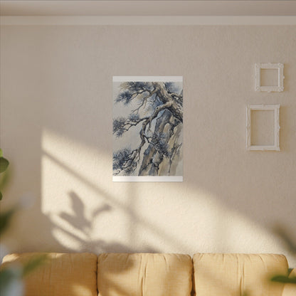 Moonlight Pine Tree Canvas Art - Japandi Seijaku