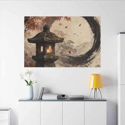 Ma Stone Lantern Canvas Art - Zen Enso