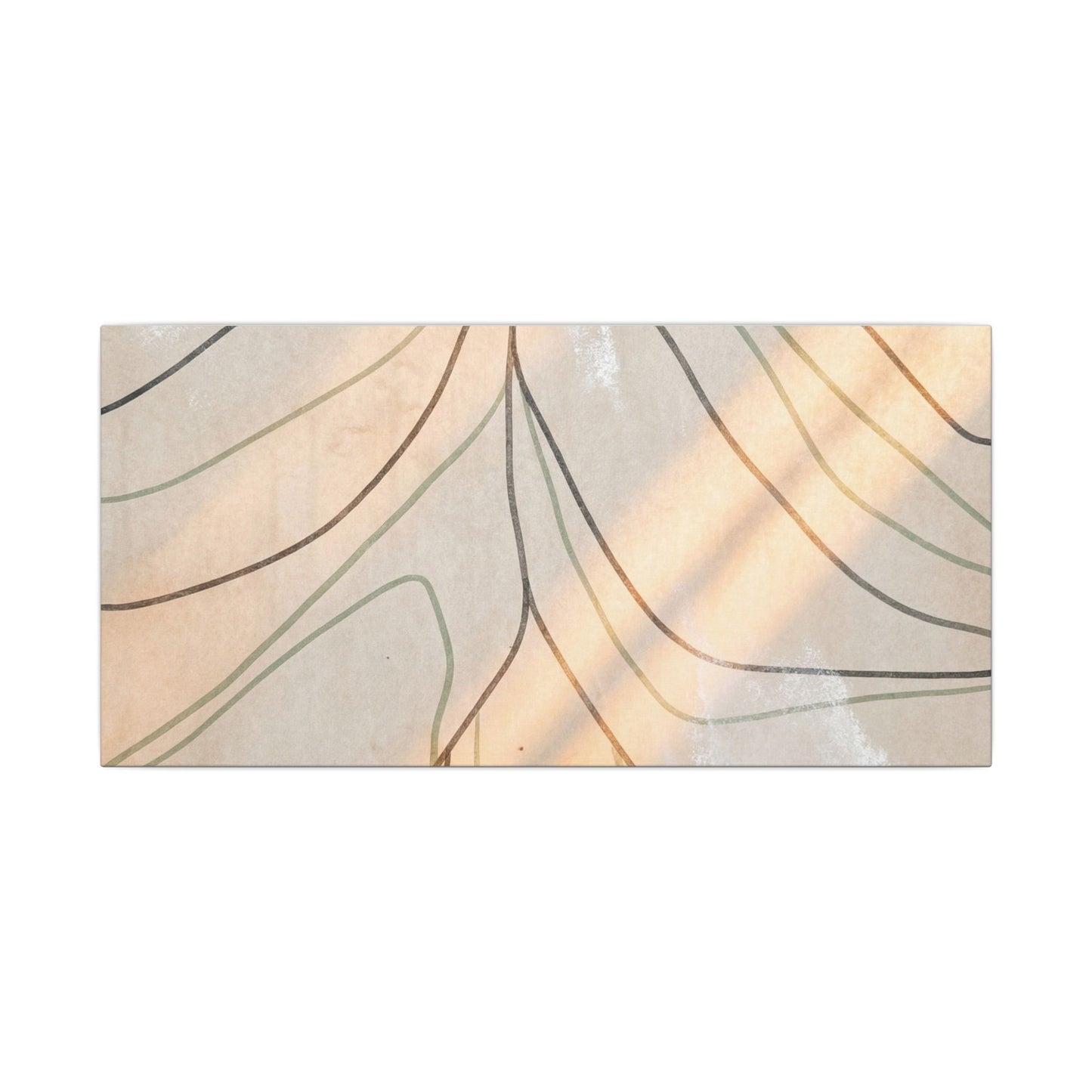Shoji Screen Minimal Line Canvas Art | Warm Japandi Art