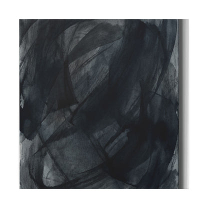 Deep Tones Dark Japandi Charcoal Canvas Art