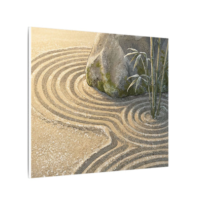 Rock Garden Winter Canvas Art | Zen Peaceful Design