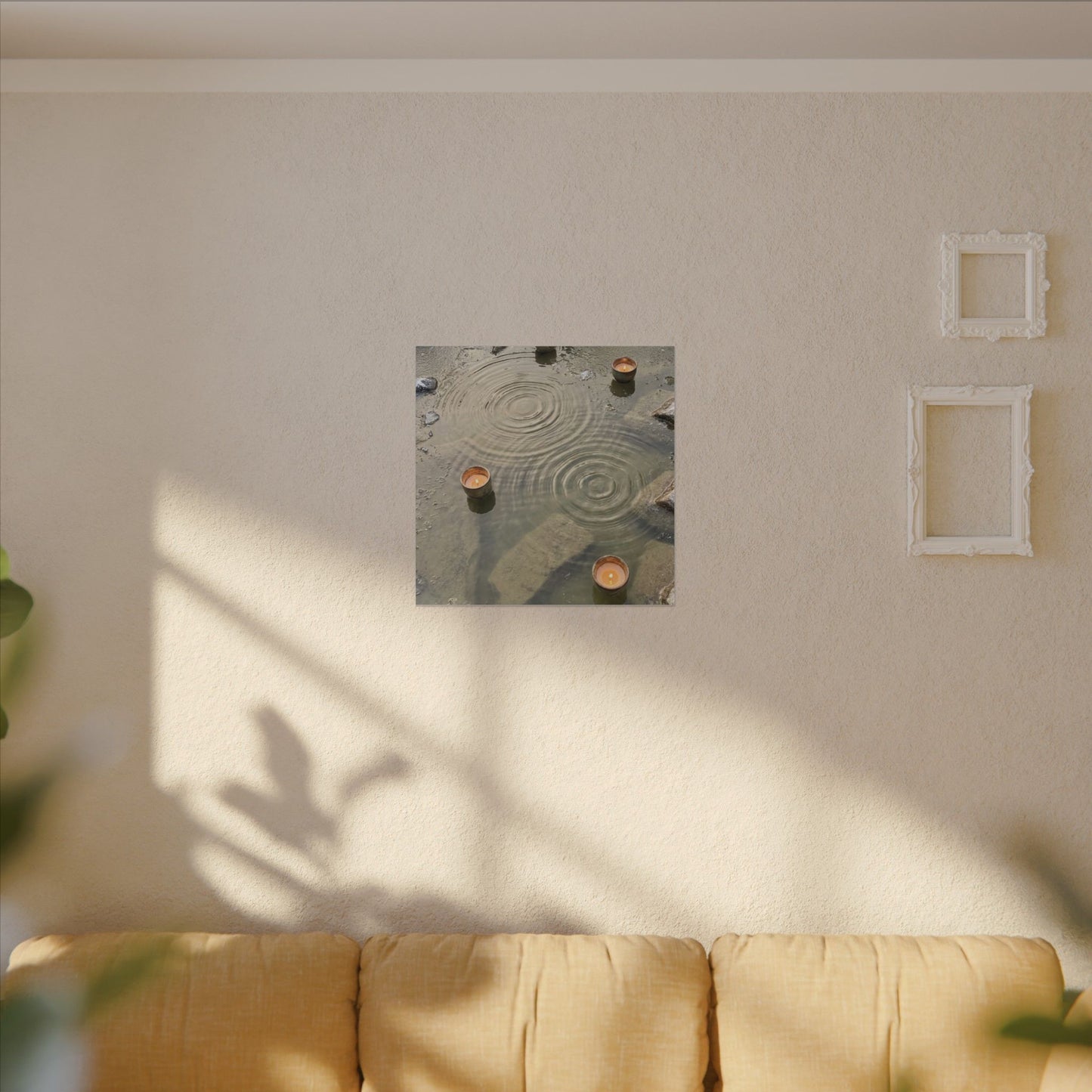 Water Ripple Canvas Art | Winter Japandi Japanese Pattern Art