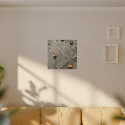 Water Ripple Canvas Art | Winter Japandi Japanese Pattern Art