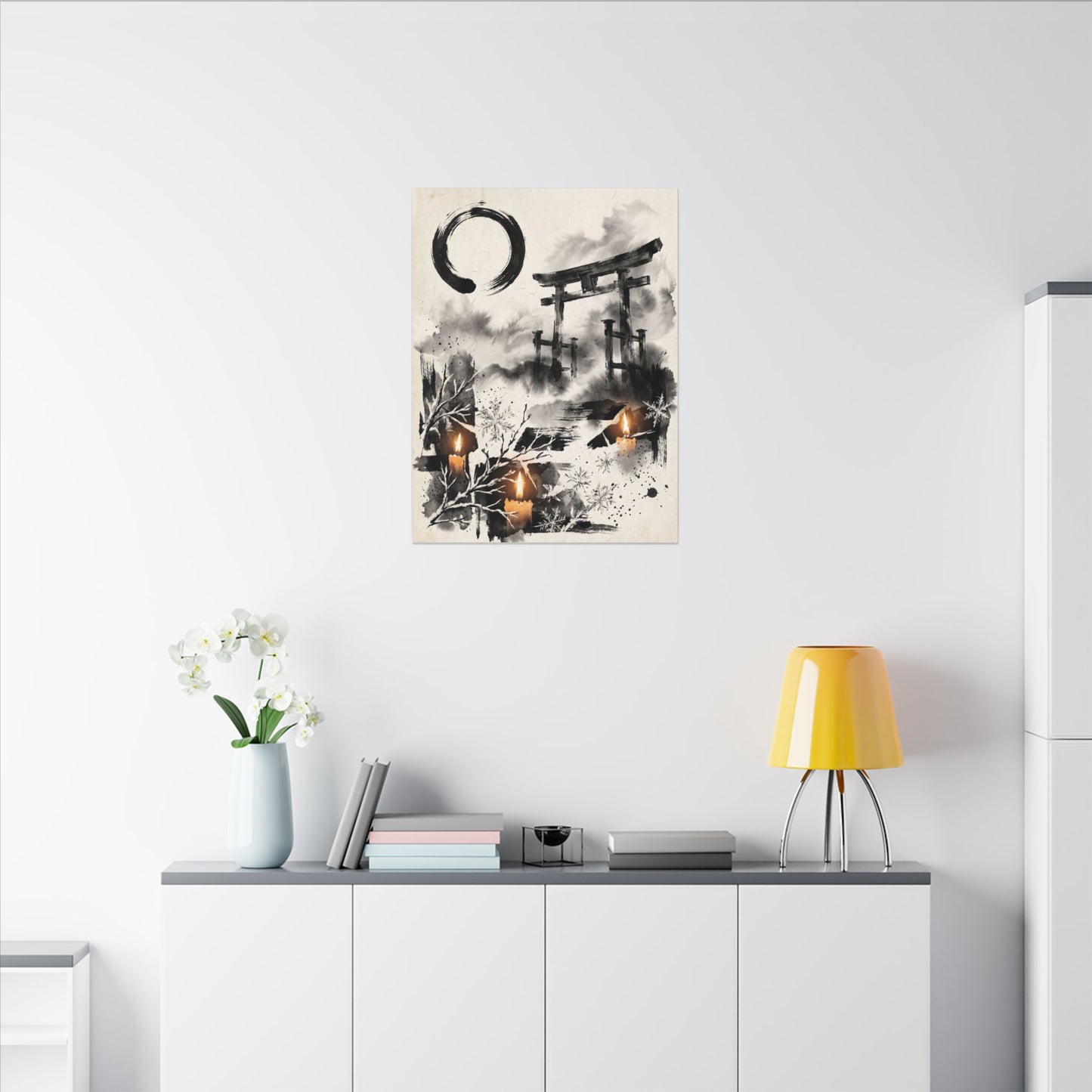 Candlelight Torii Gate Canvas Art - Zen Datsuzoku