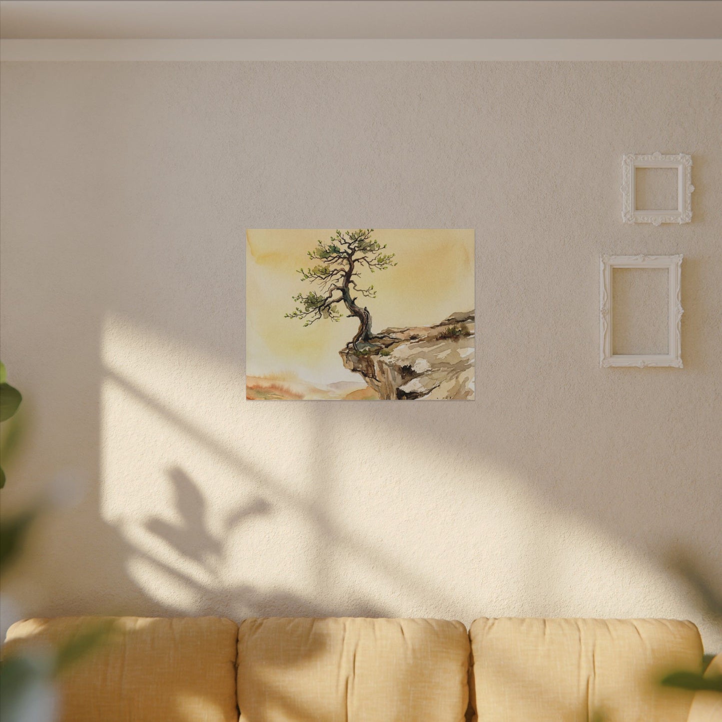 Golden Hour Pine Tree Canvas Art - Japandi Fukinsei