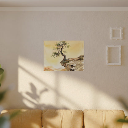 Golden Hour Pine Tree Canvas Art - Japandi Fukinsei