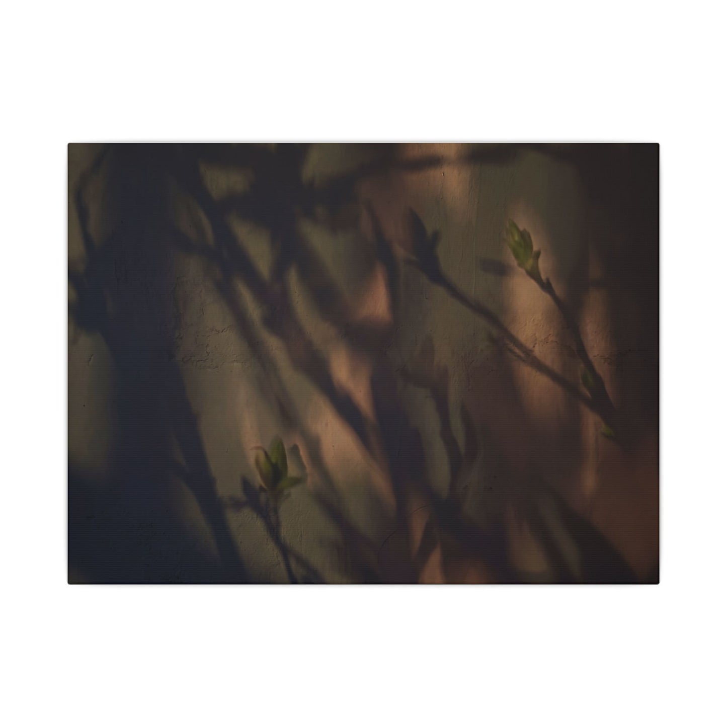 Candlelight Shadow Play Canvas Art - Dark Japandi Shibui