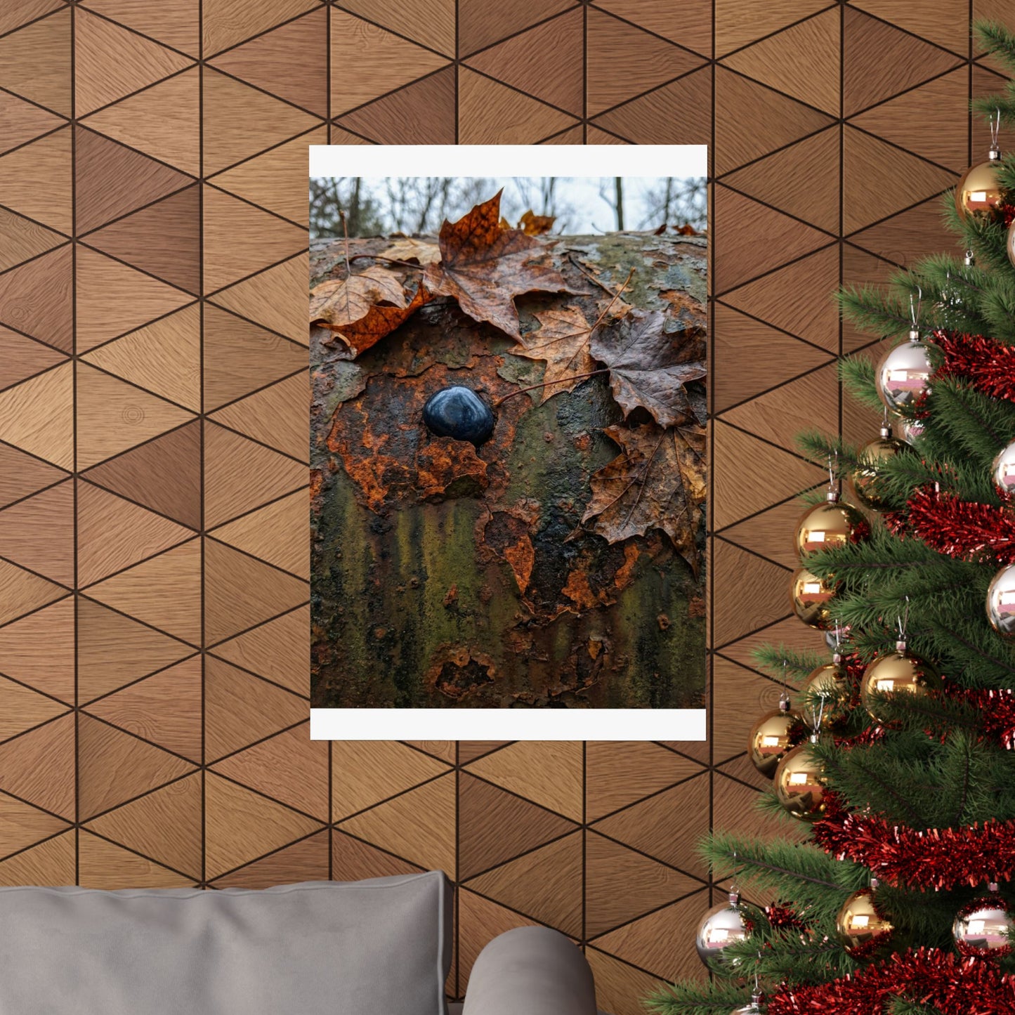 Datsuzoku Rust Patina Wall Art Print - Dark Japandi Moody Minimal