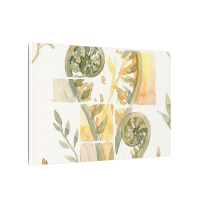 Earthy Fern Unfurling Canvas Art - Watercolor Japandi
