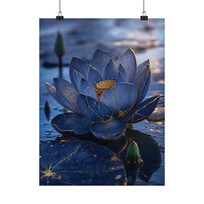 Dawn Lotus Flower Wall Art Print - Kintsugi Mono No Aware