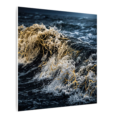 Ocean Wave Winter Canvas Art | Kintsugi Artful Design Art Print