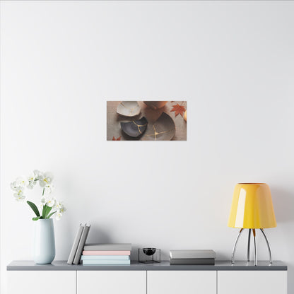Candlelight Broken Pottery Canvas Art - Japandi Ma