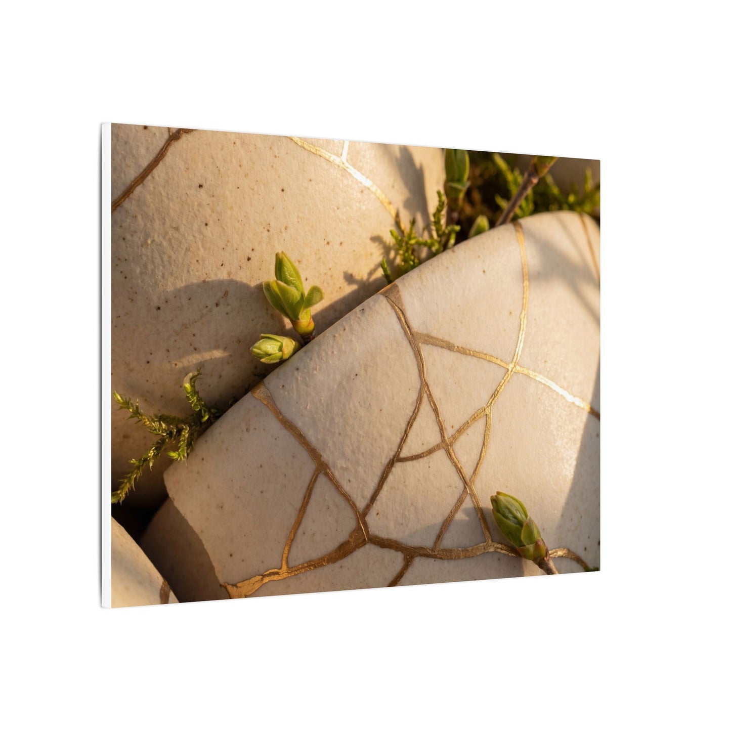 Spring Broken Pottery Gold Vein Canvas Art | Beautiful Decor