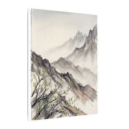 Spring Mountain Mist Texture Canvas Art | Warm Decor