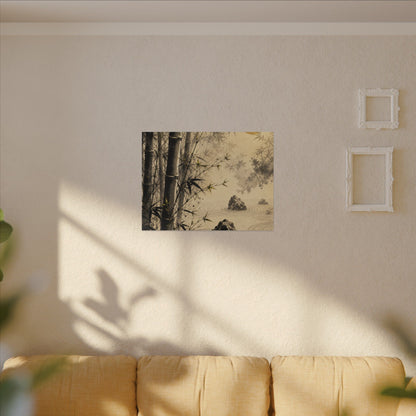 Peaceful Bamboo Grove Canvas Art - Karesansui Zen