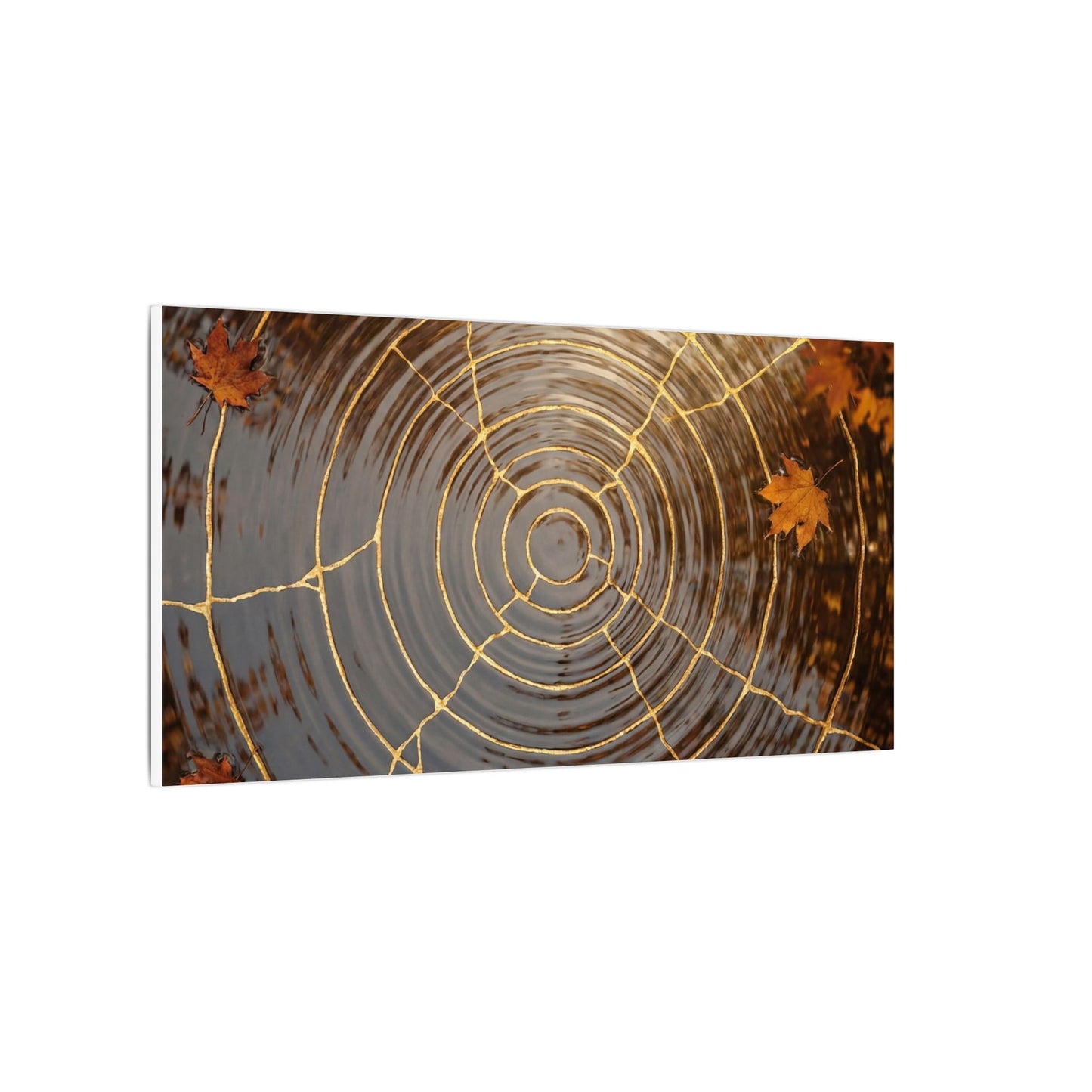 Artful Water Ripple Canvas Art - Gold Vein Kintsugi