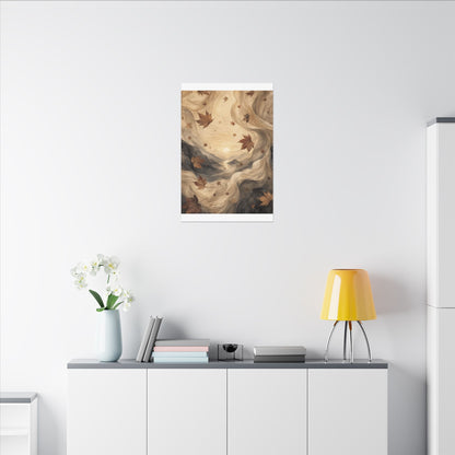 Autumn Silk Drape Watercolor Canvas Art | Earthy Decor
