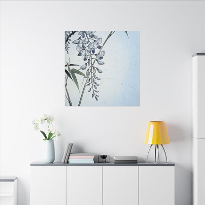 Zen Wisteria in Moonlight | Ukiyo E Inspired Canvas Art