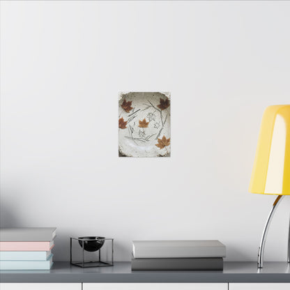 Ceramic Bowl Autumn Canvas Art | Japandi Elegant Design