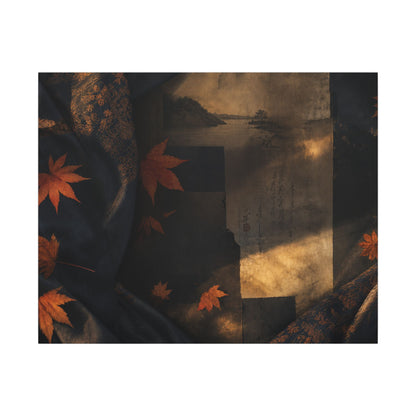 Autumn Silk Drape Shadow Zen Canvas Art | Bold Decor